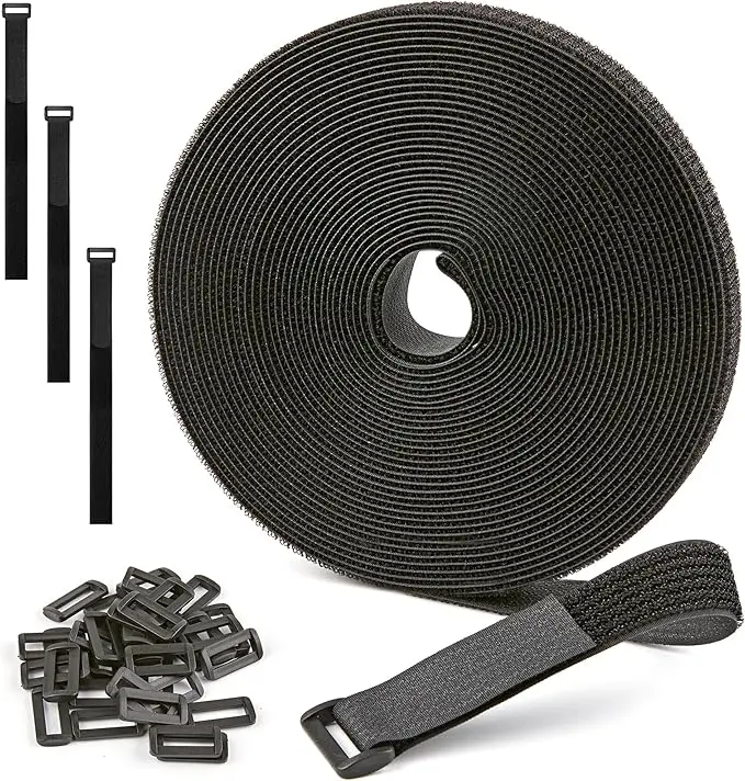 1" x 30ft Nylon Hook and Loop Cable Straps Roll