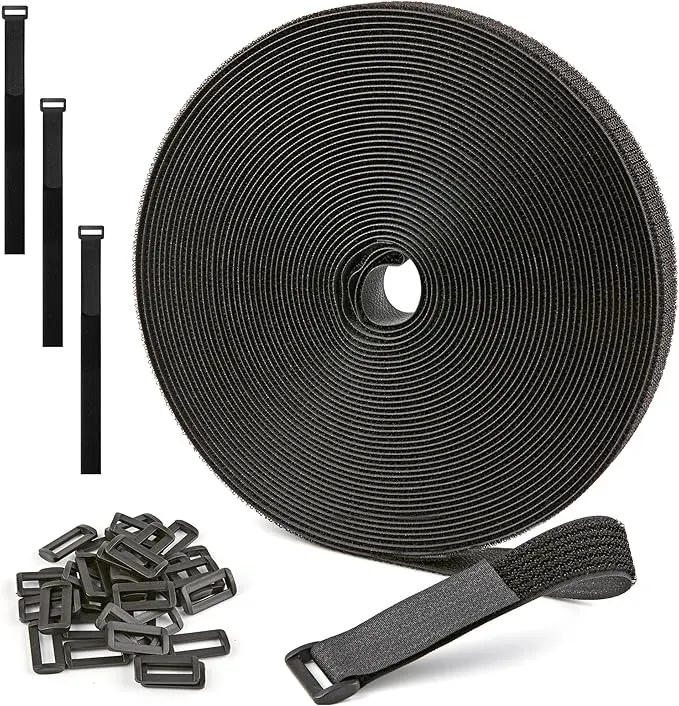 1" x 40ft Nylon Hook and Loop Cable Straps Roll