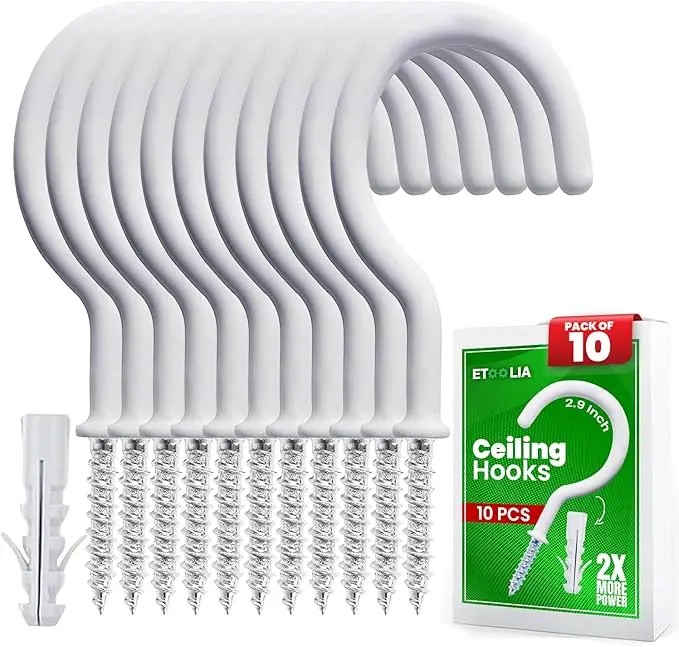 10 Pcs Ceiling Hooks for Hanging Plants