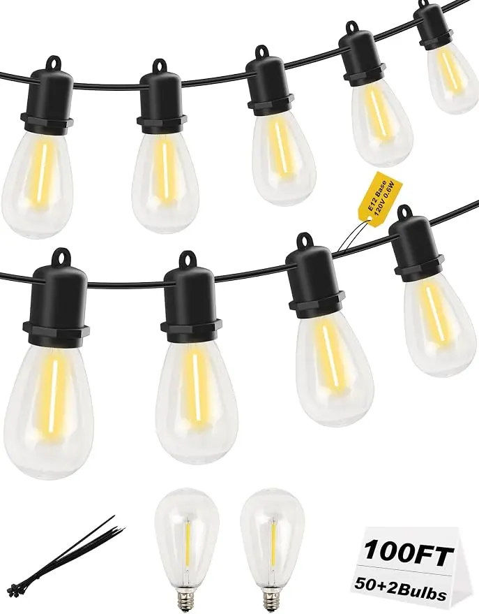 100 FT LED Outdoor String Lights