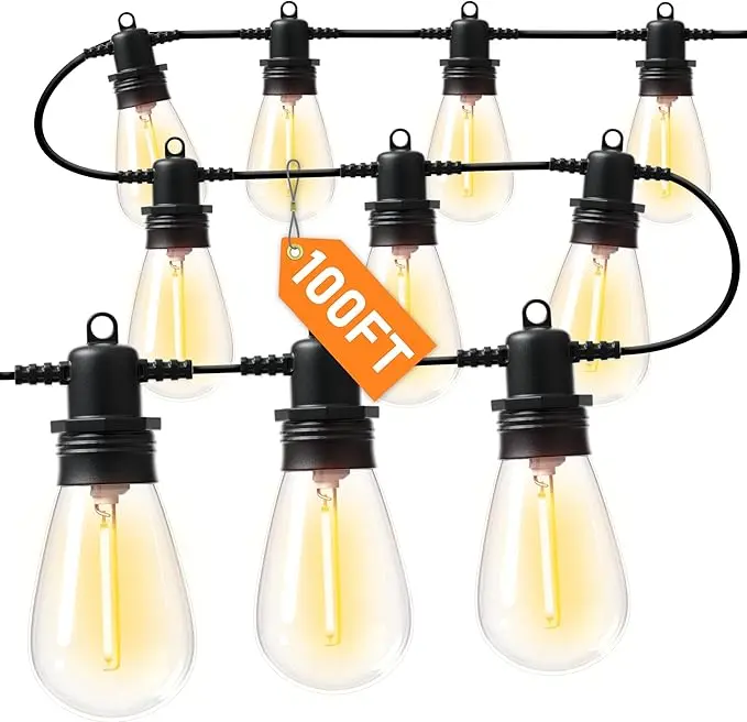 100FT LED Outdoor String Lights