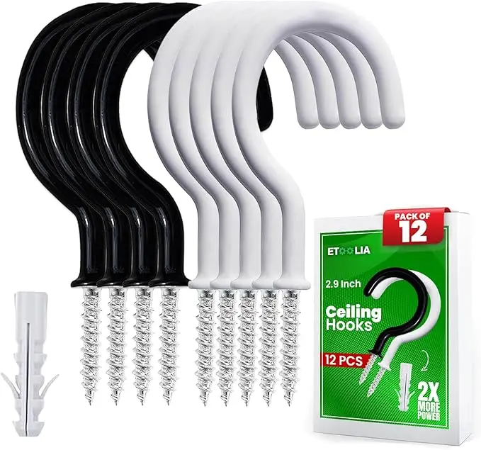 12 Pcs Ceiling Hooks for Hanging Plants