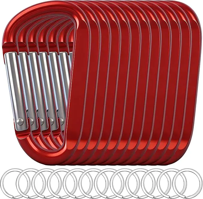 12PCS Carabiner Keychain Clip
