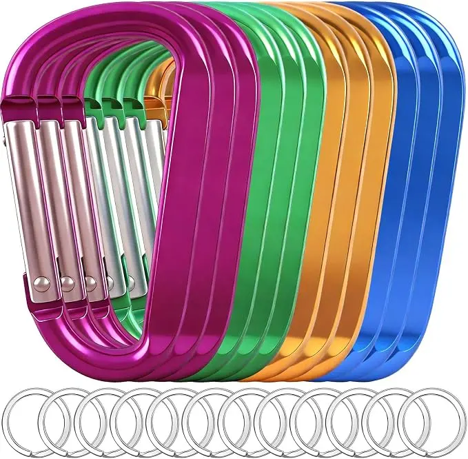 12PCS Carabiner Keychain Clip