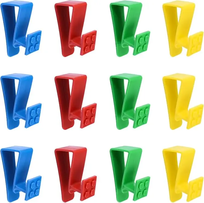 12Pcs Over Cabinet Door Hooks Plastic Over The Door Single Hook Space-Saving