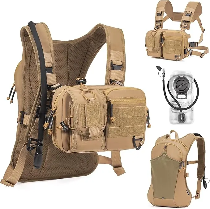 2-in-1 Hydration Backpack & Tactical Chest Pack