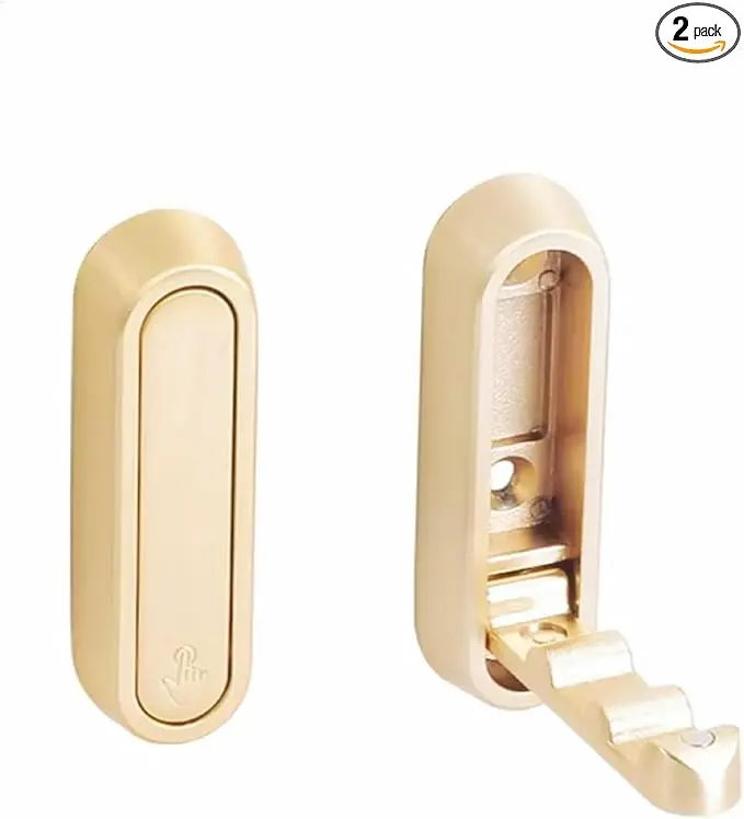2 Pack Gold Folding Wall Hooks