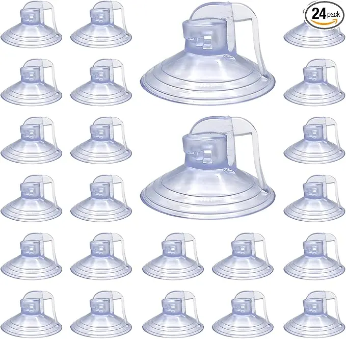24 PCS Pull Tab Clear Small Suction Cups