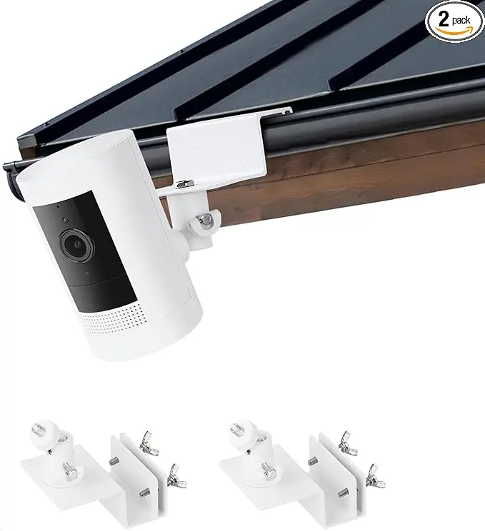 2Pack Adjustable Gutter Mount for Stick Up Cam/Spotlight Cam/Outdoor Cam Plus