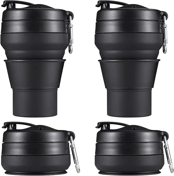 2PACK Collapsible Coffee Cup, 20 OZ 600ml Silicone Folding Camping Mug