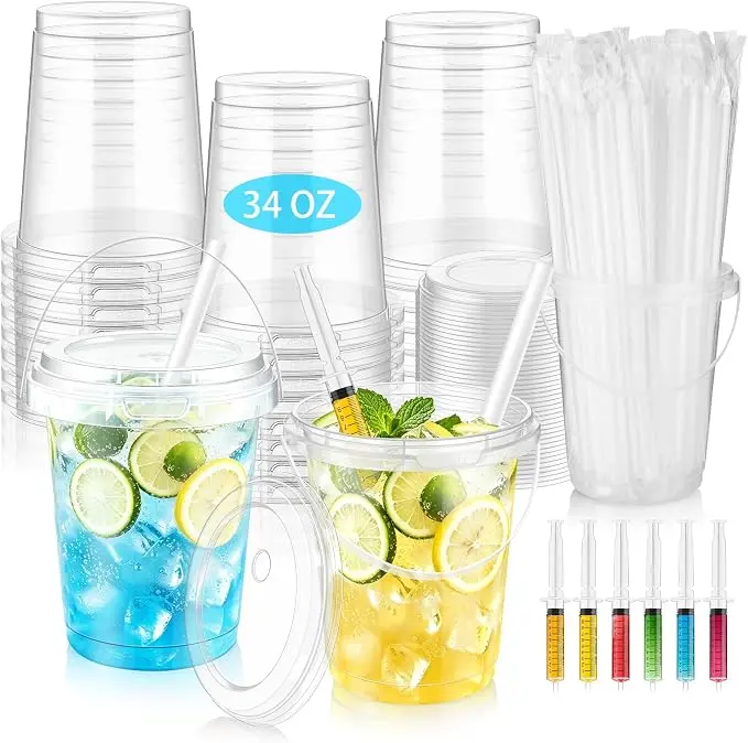 30 Sets 34 oz Drink Buckets