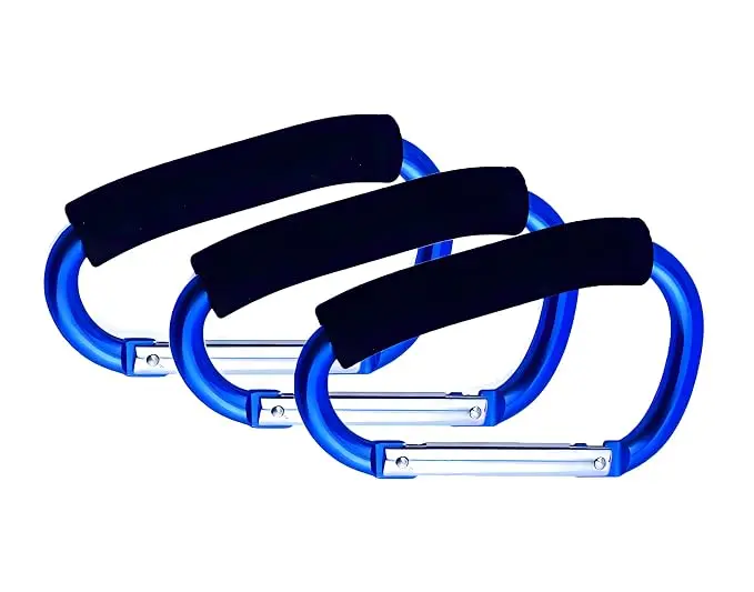 3PCS Stroller Hooks, 5.2'' Large Carabiner Clip