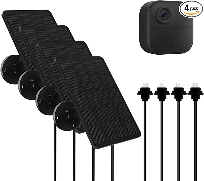 4 Pack Solar Panel for Blink Outdoor 4 Camera, 4W Solar Panels