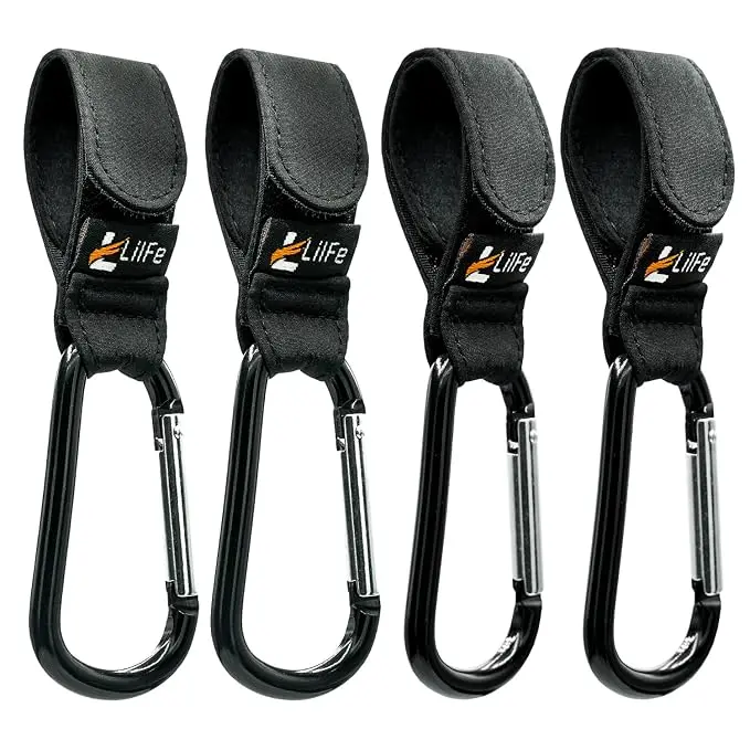 4 Pcs Baby Stroller Hooks for Hanging | Multipurpose Stroller Straps