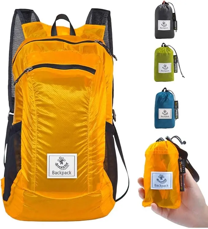 4Monster Hiking Daypack, Water Resistant Lightweight Packable Backpack