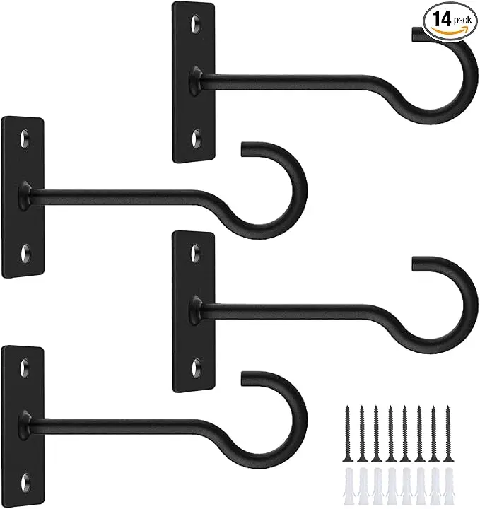 4Pack 4inch Wall Hook for Hanging Plant Bracket
