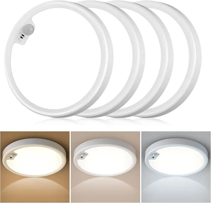 4PACK Flush Mount Ceiling Light Fixture Wired, Motion Sensor Ceiling Light