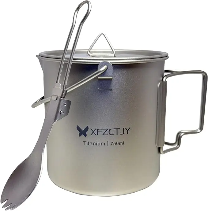 750ml Ultralight Titanium Camping Pot