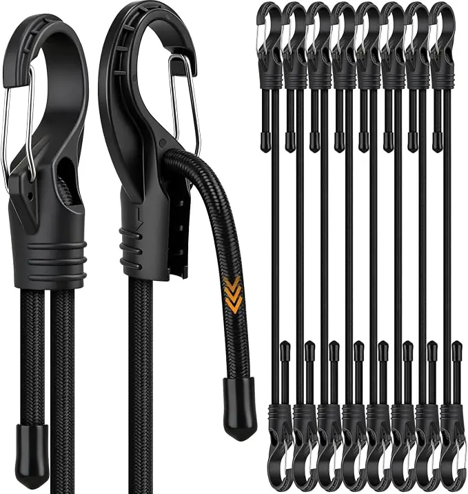 8-Piece 24-inch Adjustable Bungee Cords