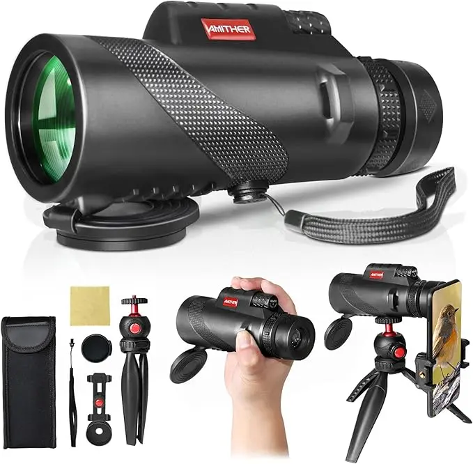 80x100 Monocular Telescope for Smartphones