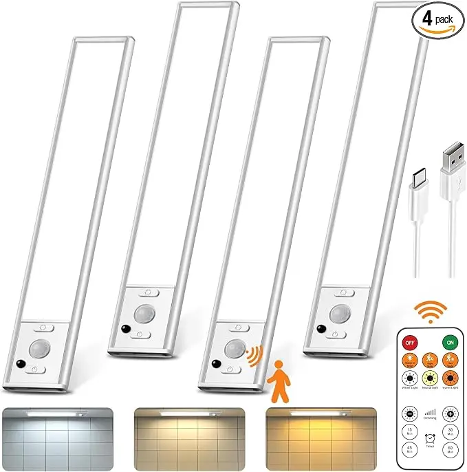 9" Under Cabinet Lighting Wireless, Motion Sensor Light Indoor