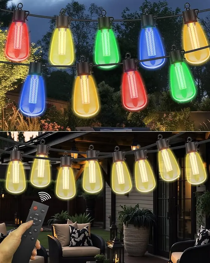 98FT Outdoor String Lights