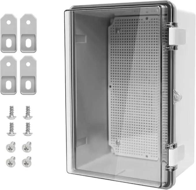 ABS Plastic Dustproof Waterproof IP65 Junction Box Hinged Shell Universal