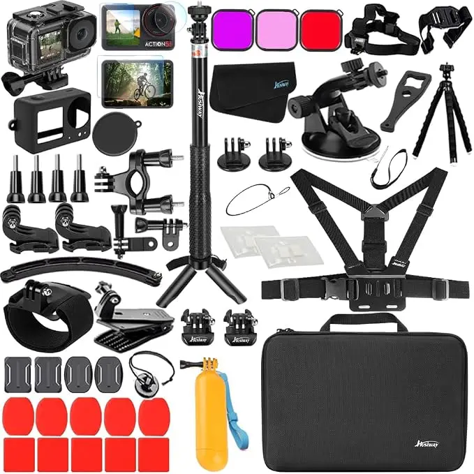 Accessories Bundle for DJI Osmo Action 5 Pro/Action 4/3 Waterproof Case Diving