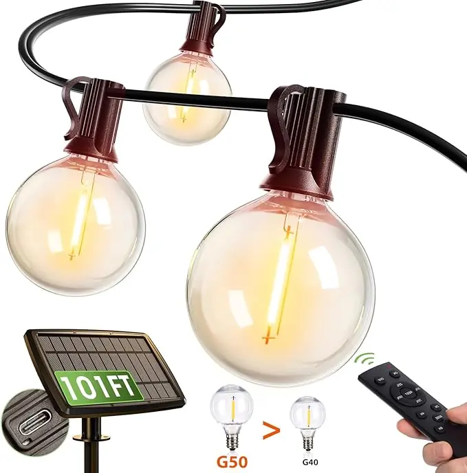 addlon 100FT Solar String Lights
