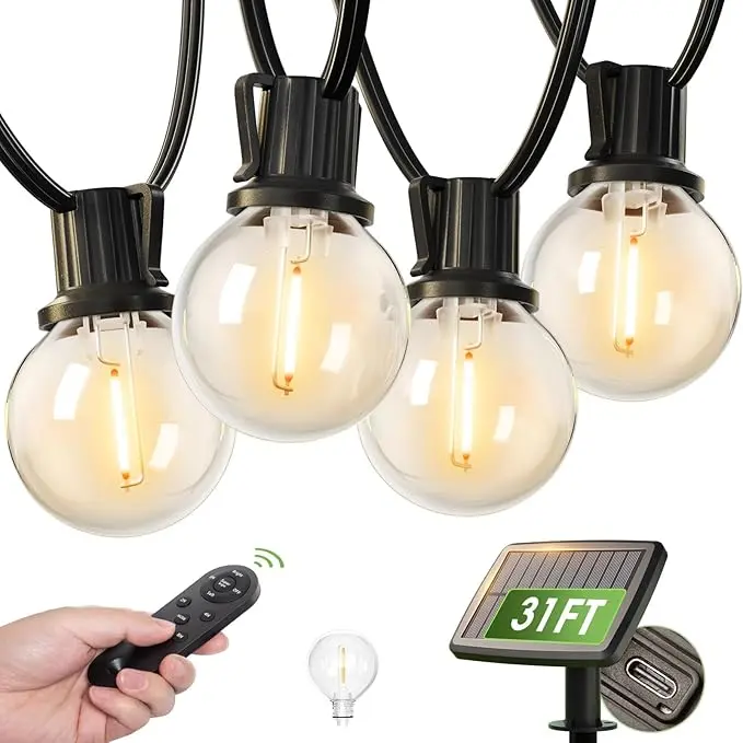 addlon 31FT Solar String Lights