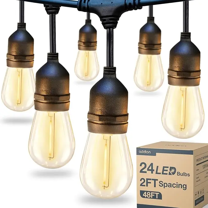addlon 48FT LED Outdoor String Lights