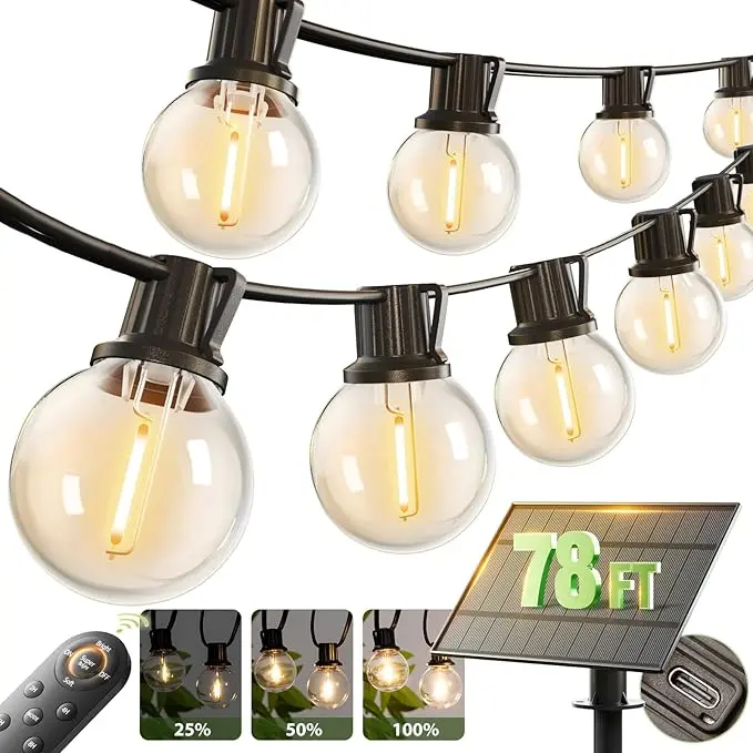 addlon 78FT Solar String Lights