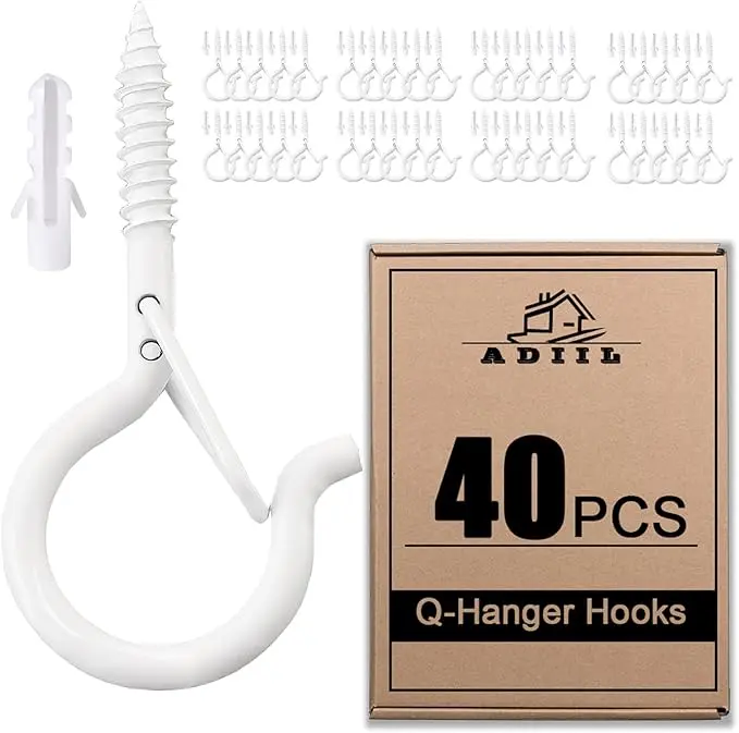 ADIIL 40 PCS Q Hanger Hooks