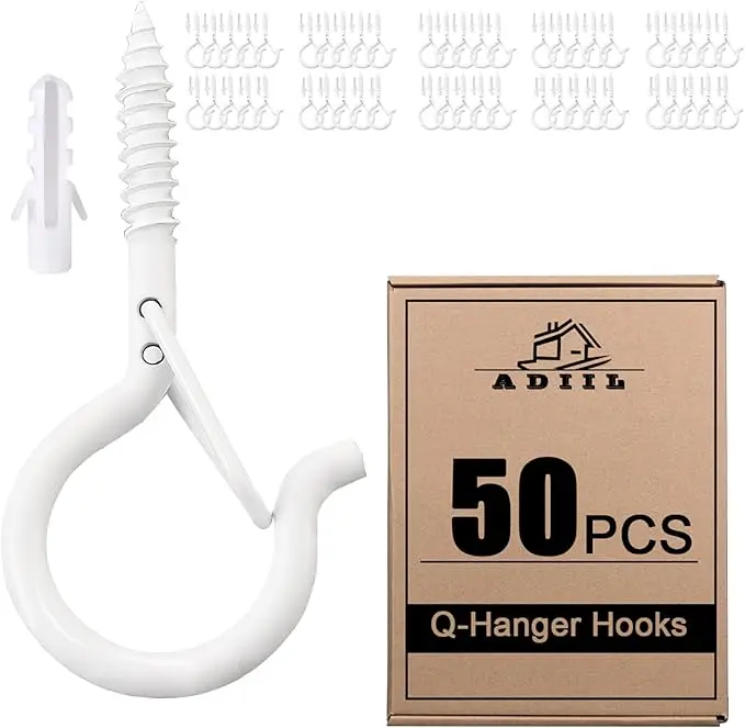 ADIIL 50 PCS Q Hanger Hooks