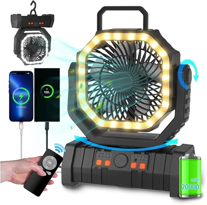ADUST Portable Camping Fan Battery Powered Operated