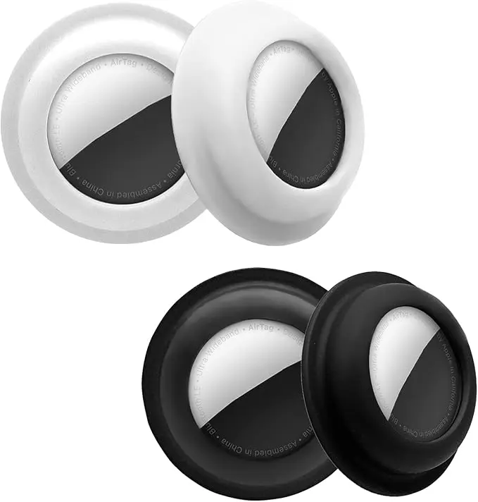 Aimtel Case for Apple AirTag Sticker, 4 Pack Air Tags Removable Adhesive Mount