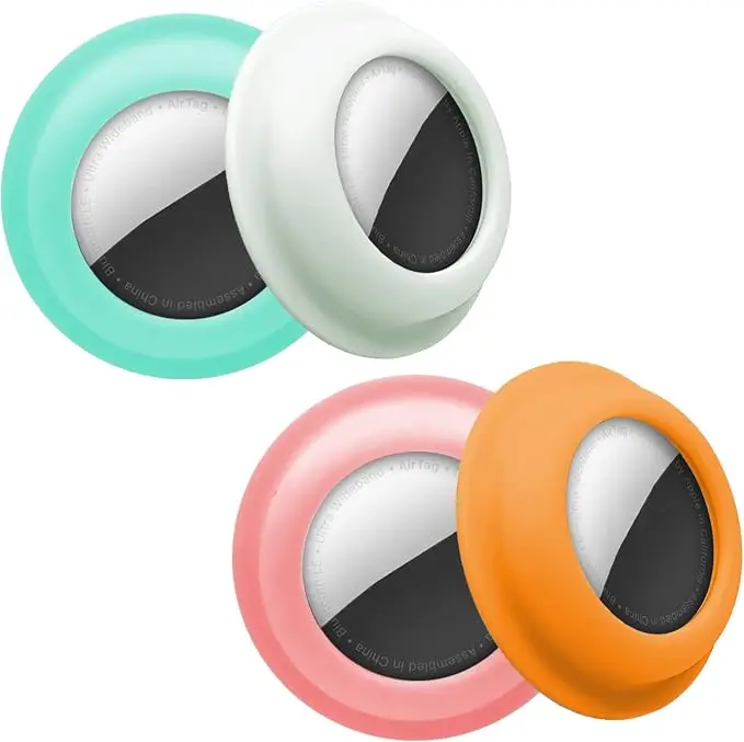 Aimtel Case for Apple AirTag Sticker, 4 Pack Air Tags Removable Adhesive Mount