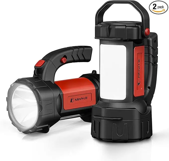 AlpsWolf Camping Lantern Rechargeable, 2 Pack Same LED Flashlight Spotlight