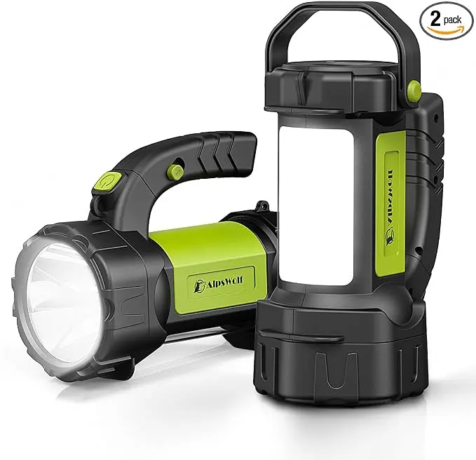 AlpsWolf Camping Lantern Rechargeable, 2 Pack Same LED Flashlight Spotlight
