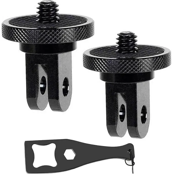 Aluminum Camera Tripod Adapter 1/4"-20 Conversion Adapter Mounts Compatible