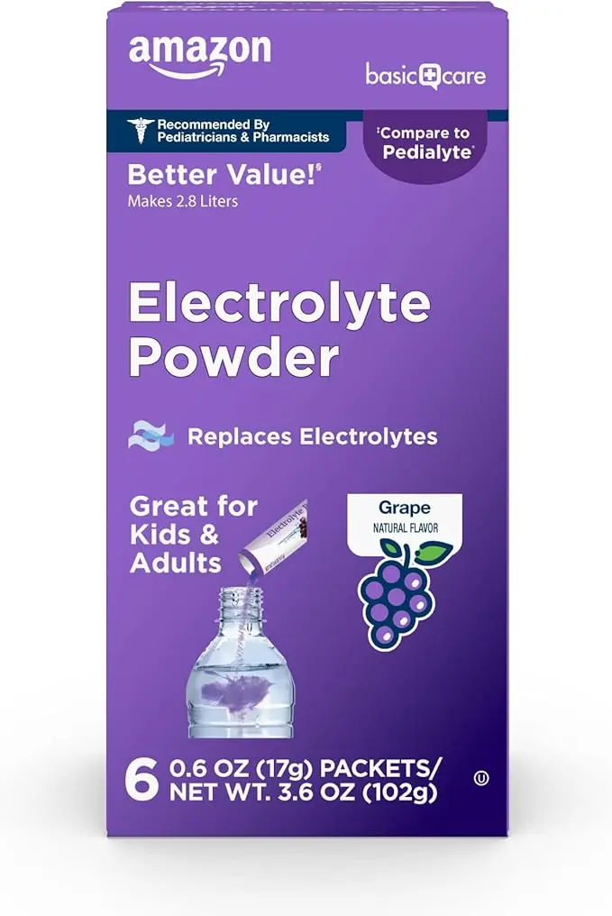 Amazon Basic Care Electrolyte Powder Packets