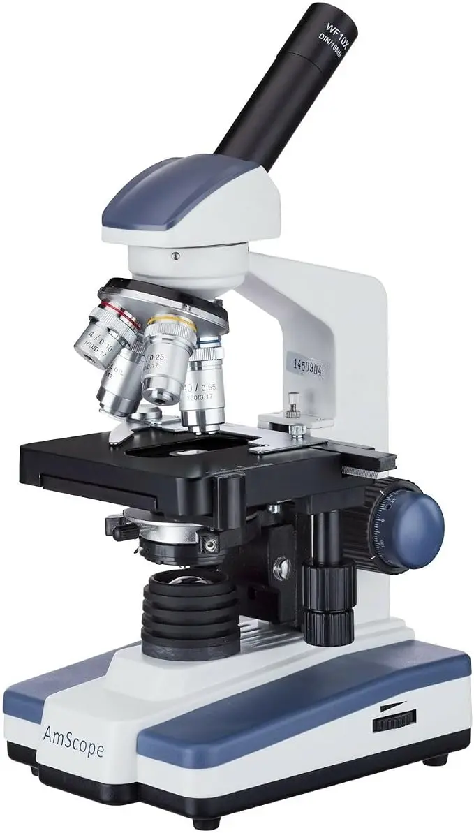 AmScope 40X-2500X LED Digital Monocular Compound Microscope