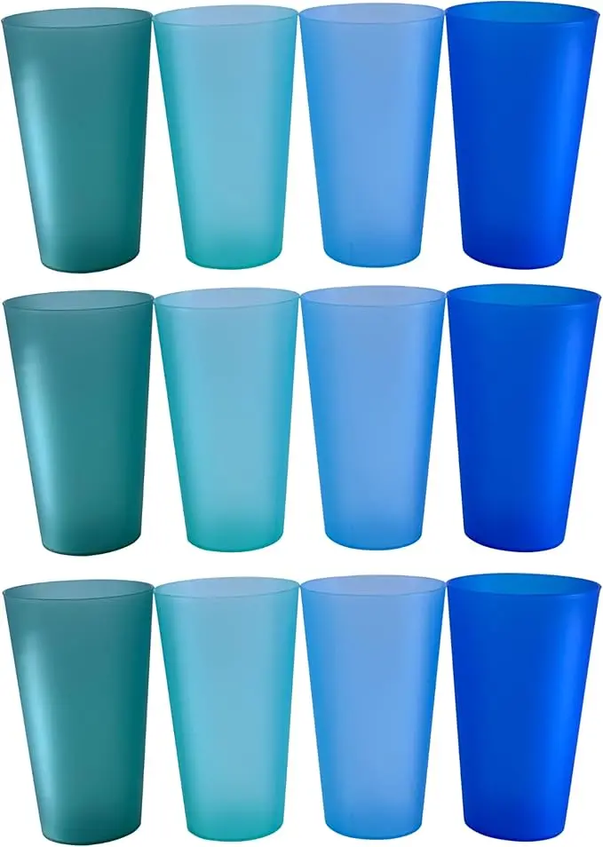AOYITE 32 oz Reusable Drinking Cups, Unbreakable Large Plastic Tumblers set of