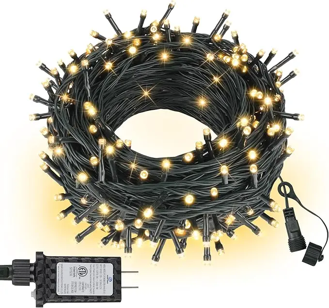ASENEK Outdoor String Lights 99FT 300 LED Connectable 8 Modes