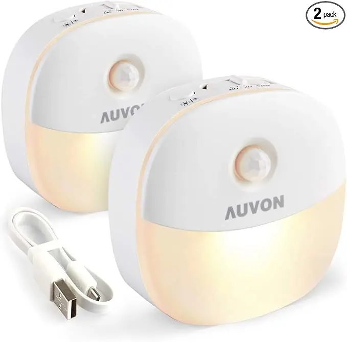 AUVON Rechargeable Battery Night Light, Mini