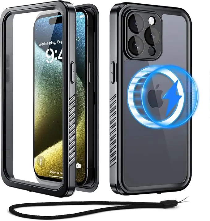 Beeasy for iPhone 15 Pro Max Waterproof Case