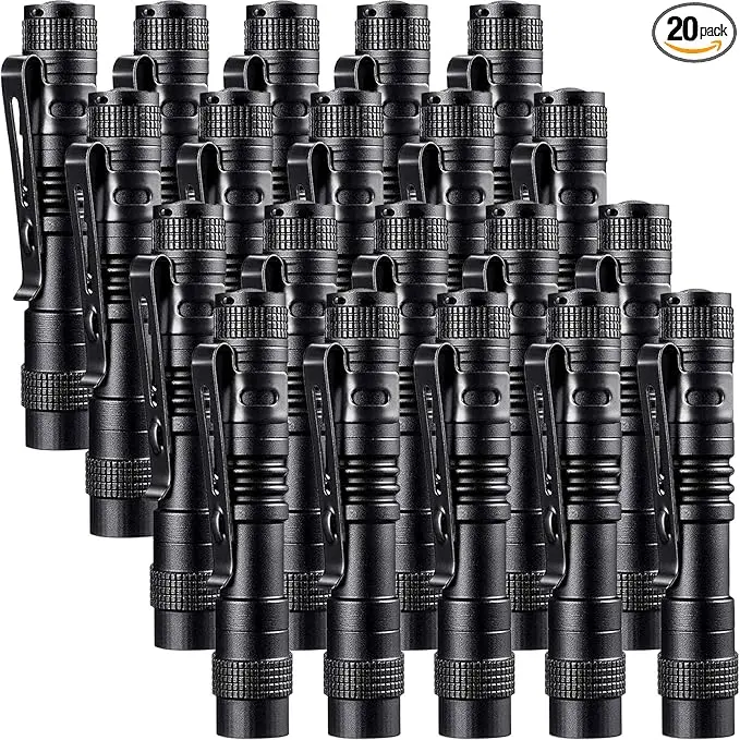 Beieverluck 20 Pack Pen Light Flashlight Mini Small Flashlight