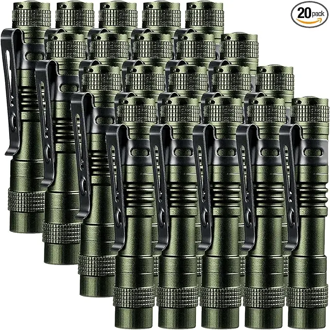 Beieverluck 20 Pack Pen Light Flashlight Mini Small Flashlight