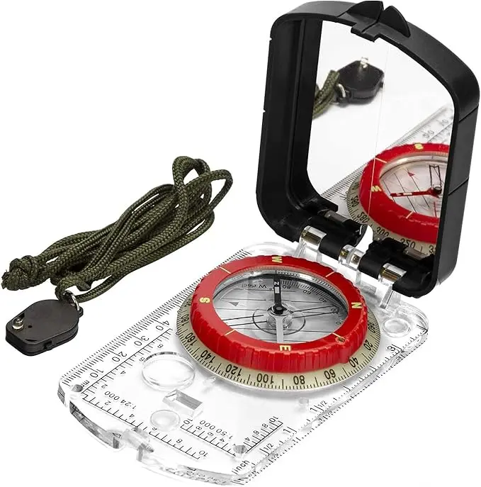 BIJIA Orienteering Map Compass -Sighting Mirror Compass