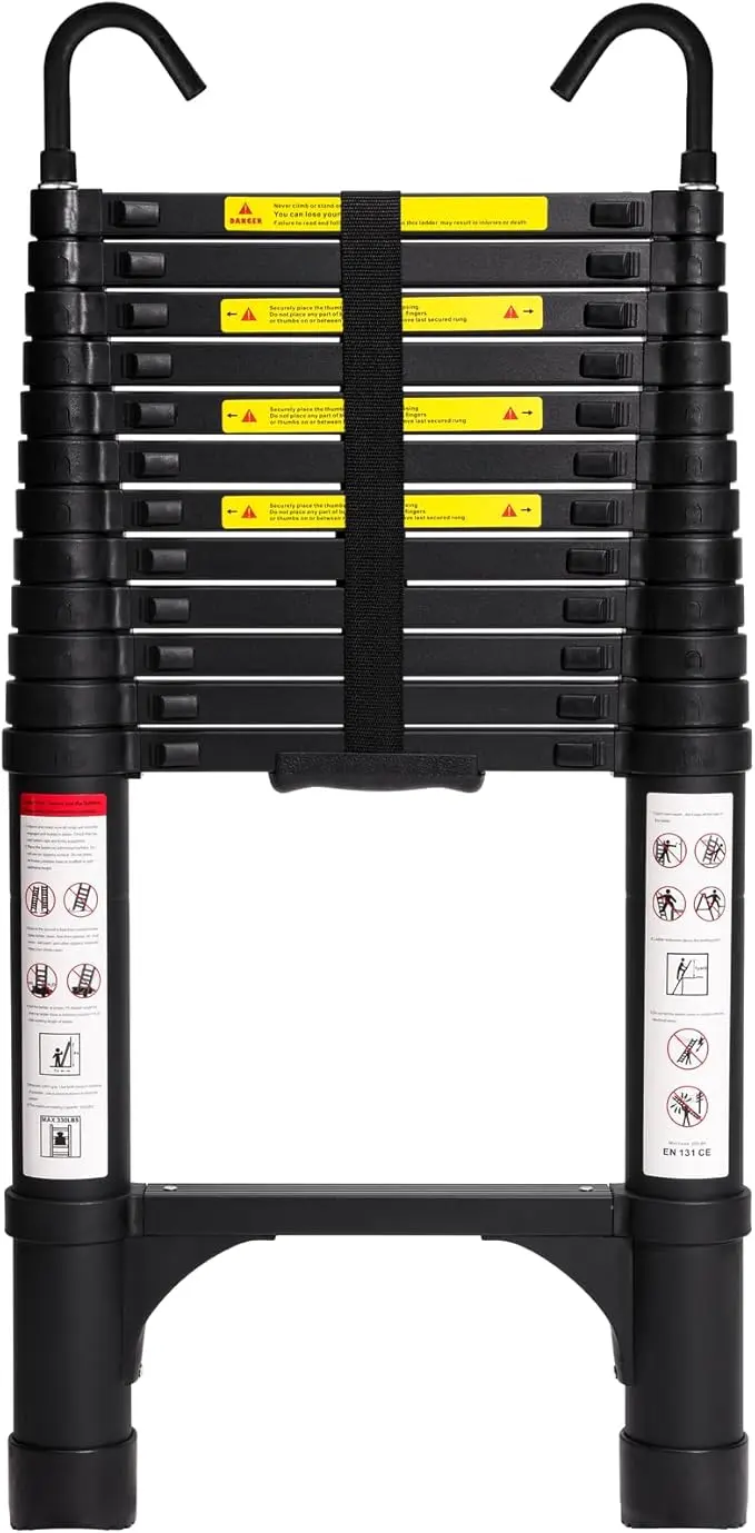 BOCOM 12.5 FT Aluminum Telescoping Ladder
